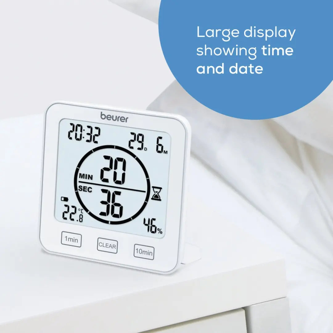 Beurer HM 22 Digitale Hygrometer Thermometer - Wit