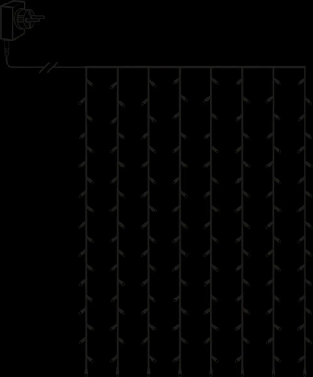 Star Trading Gouden Lichtgordijn 120LED - 1,3x2m - Extra warm wit
