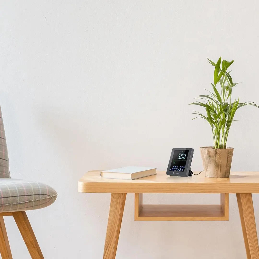 Bresser CO₂ Air Quality Monitor Smile - Grijs