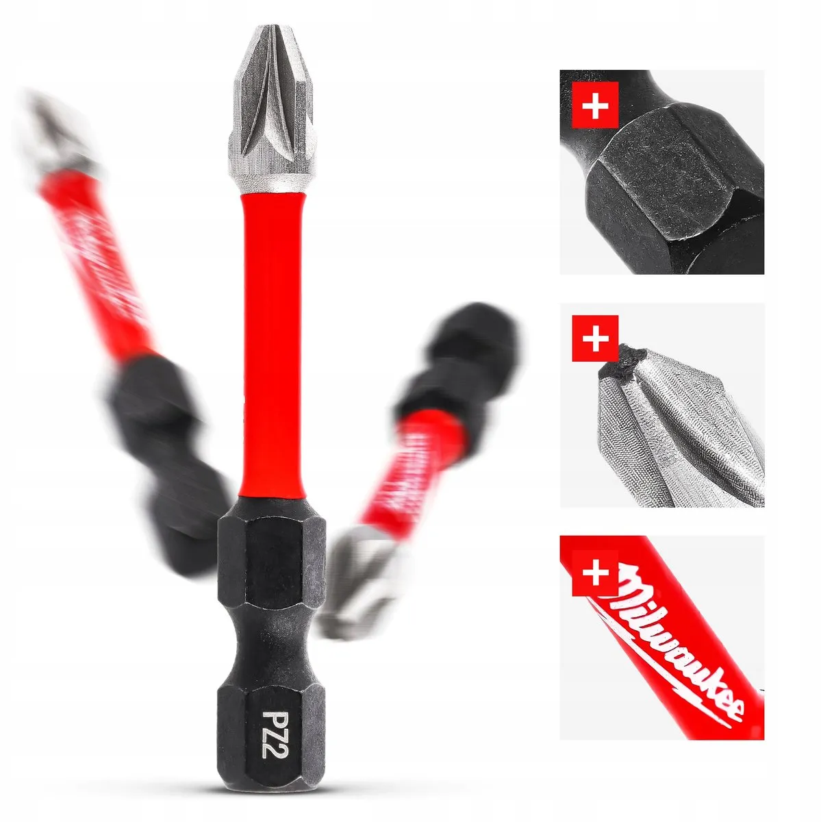 Milwaukee PZ2 Impact Bit 50mm Magnetisch 1/4" HEX