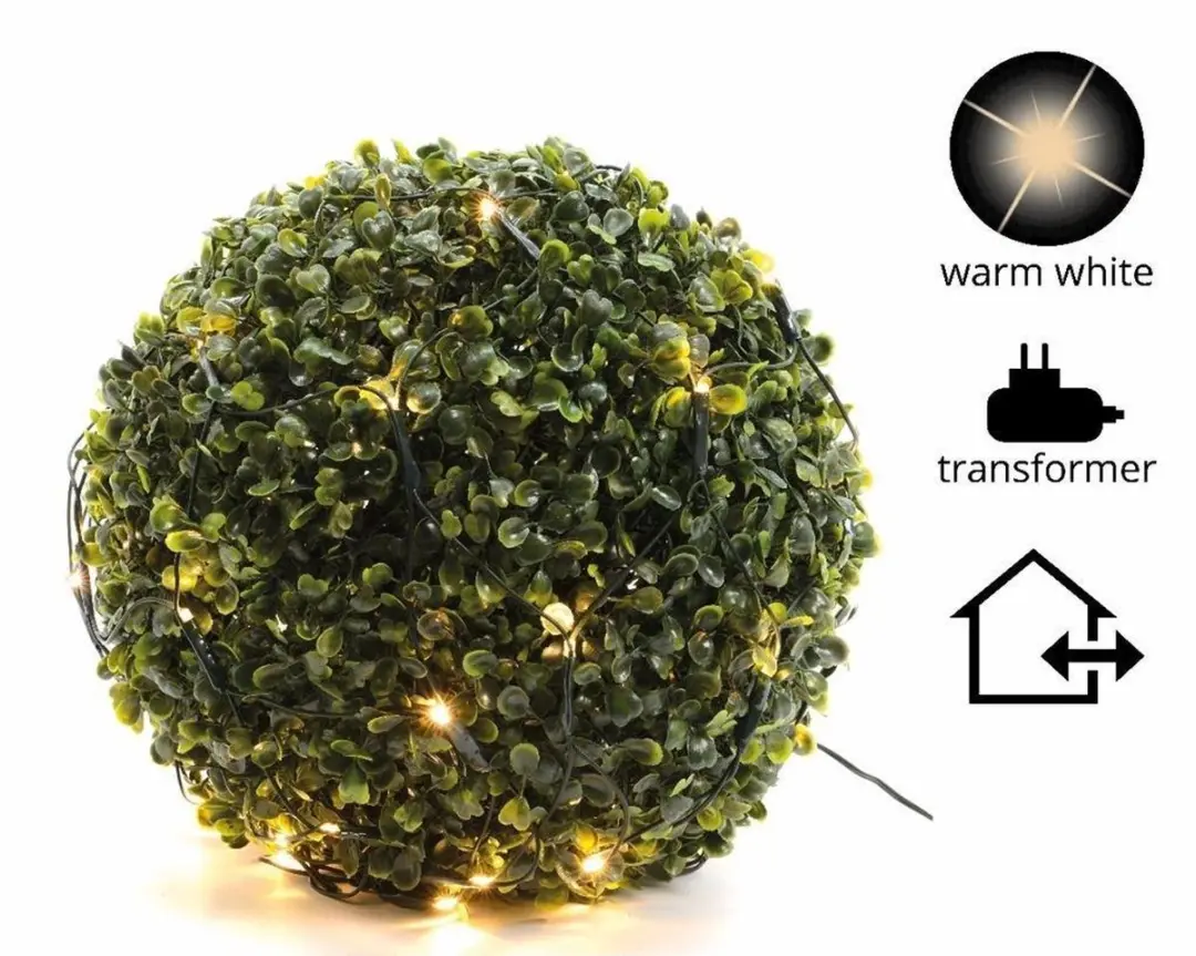 Lumineo Buxus Kerstverlichting 144 LED - 80x80cm Warm Wit
