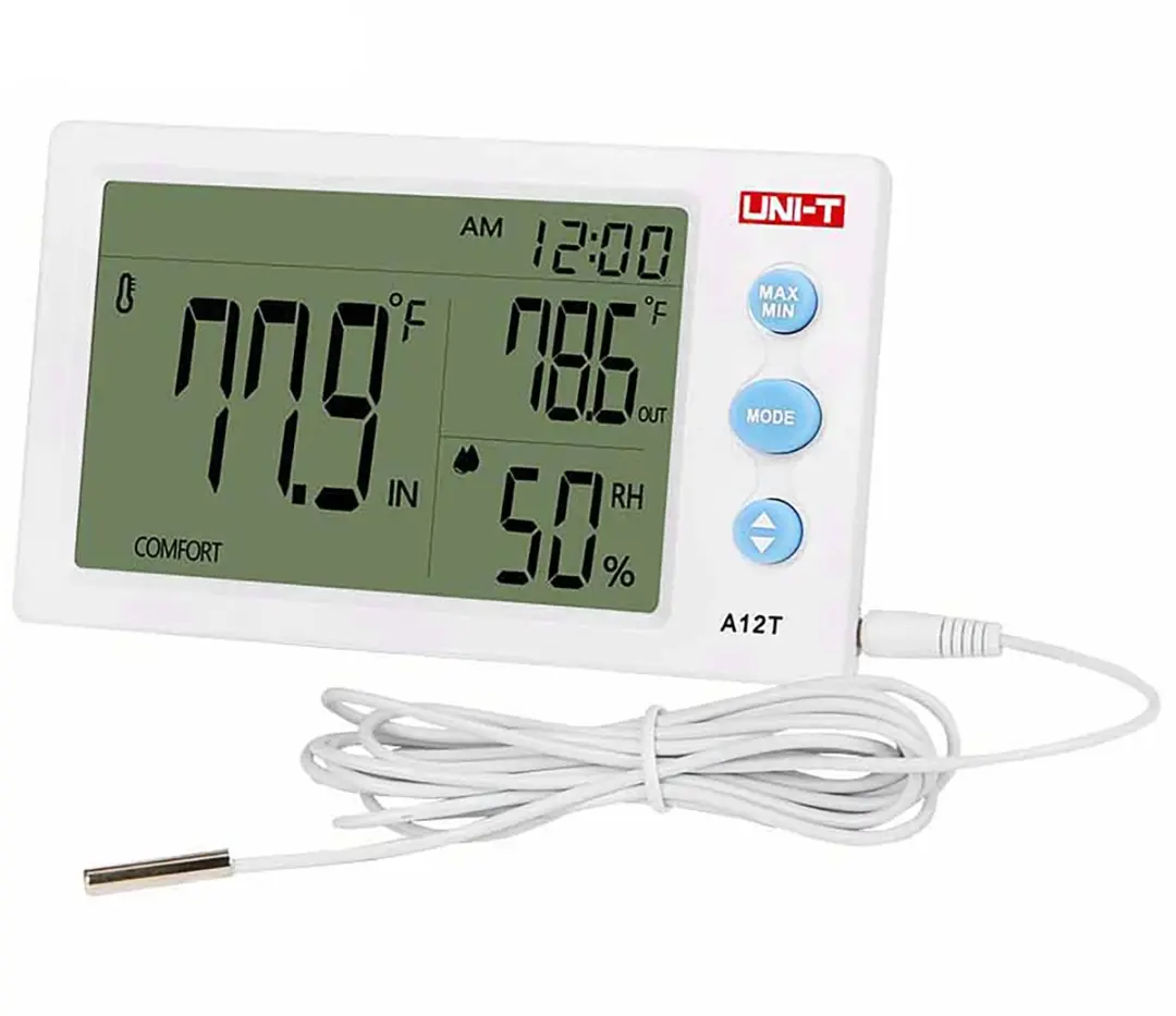 UNI-T A12T Weerstation - Temperatuur/Vochtigheid - Wit - afbeelding 6 van 6