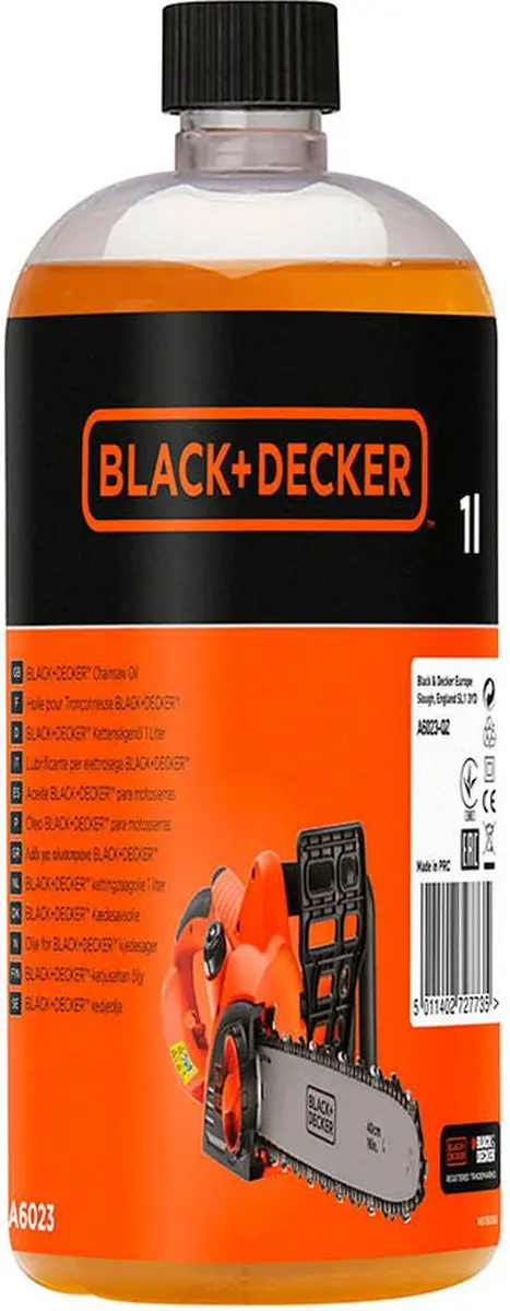 BLACK+DECKER Kettingzaagolie A6023-QZ 1L - afbeelding 3 van 3