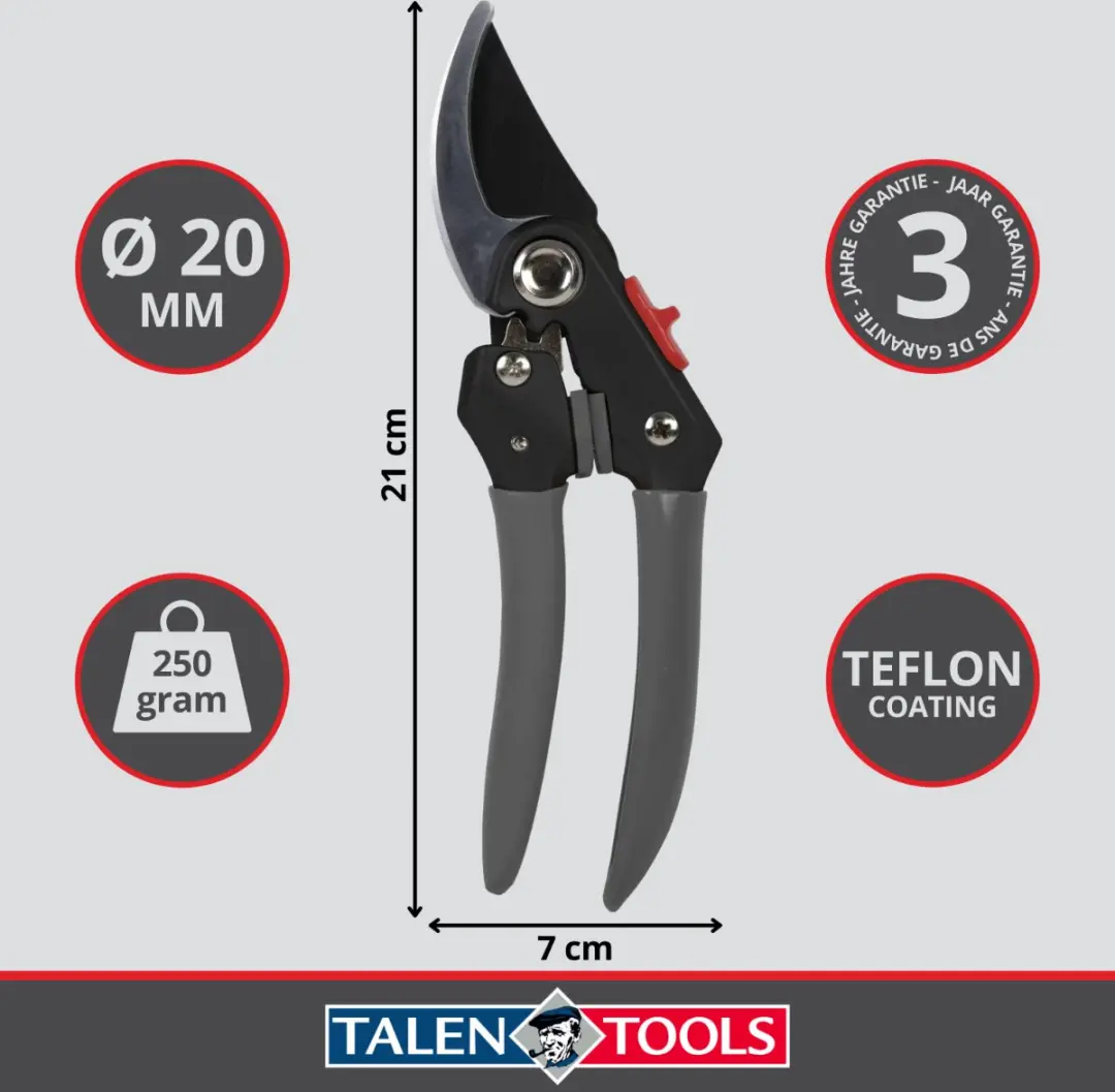 Talen Tools Snoeischaar Voorbijsnijdend 21cm - afbeelding 2 van 3