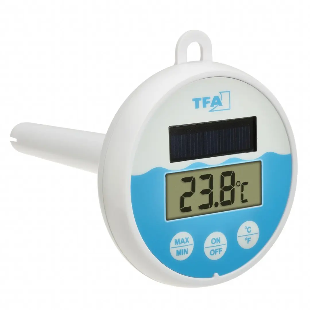 TFA Dostmann Zwembadthermometer Wit/Turquoise