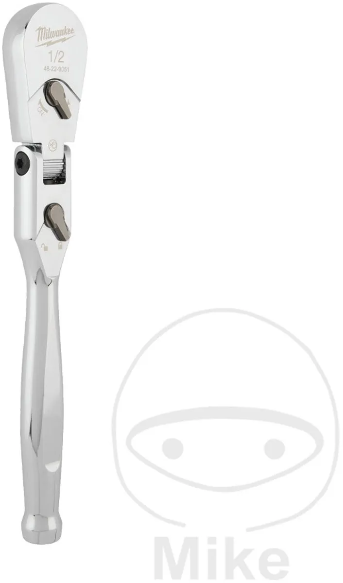 Milwaukee 1/2" Ratelsleutel met verstelbare kop