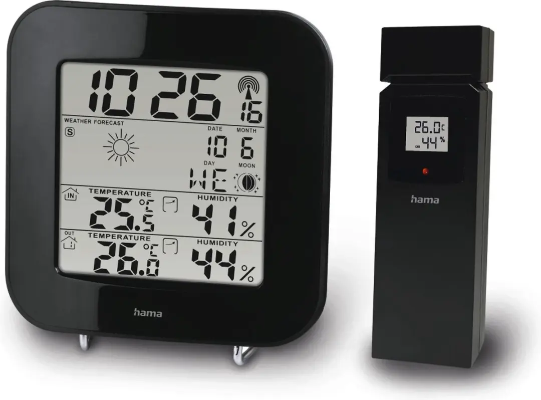 Hama EWS-200 Weerstation - Zwart - afbeelding 2 van 6