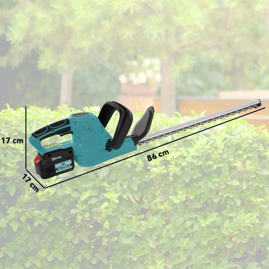 Outsunny Heggenschaar Metaal 86cm - Blauw
