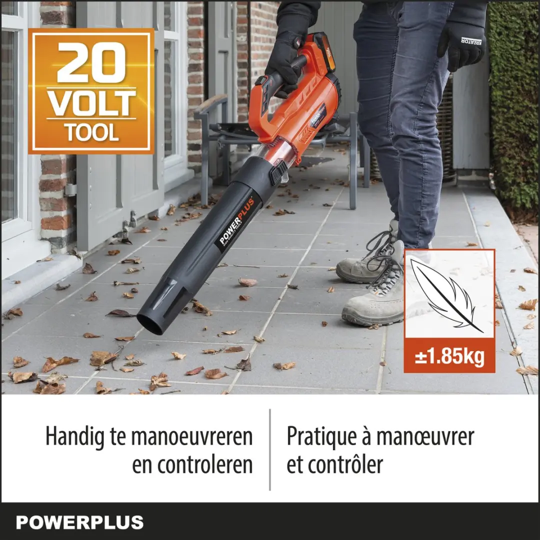 Powerplus POWDPG7521 Dual Power Accu-bladblazer 145 km/h
