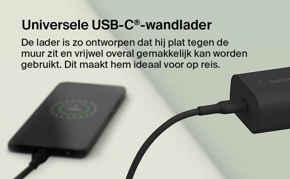 Belkin WCA004 USB-C Wandlader 25W - Zwart
