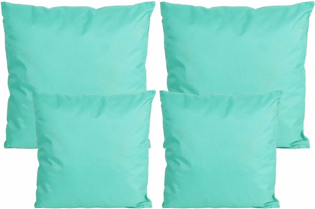 Anna's Collection Bank/Tuin Kussens Set - 4 Stuks Turquoise