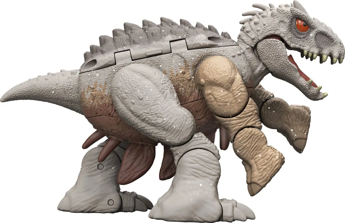 Mattel Jurassic World Fierce Changers Indominus Rex & Kentrosaurus HVB17 - Bruin/Grijs
