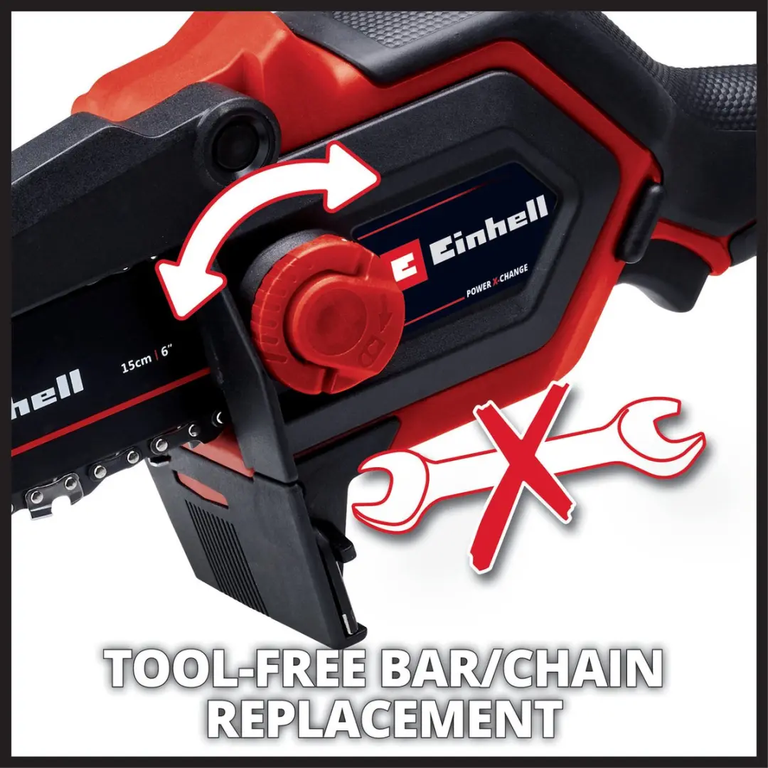 Einhell Accu Mini Kettingzaag GE-PS 18/15 Li Bag Kit - 18V - 20cm Zwaard