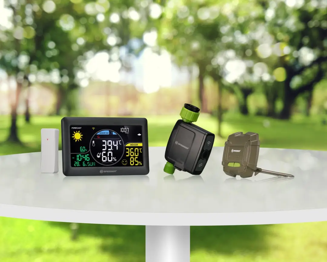Bresser Smart Garden Bewateringssysteem - Weerstation met Bodemsensor - Zwart