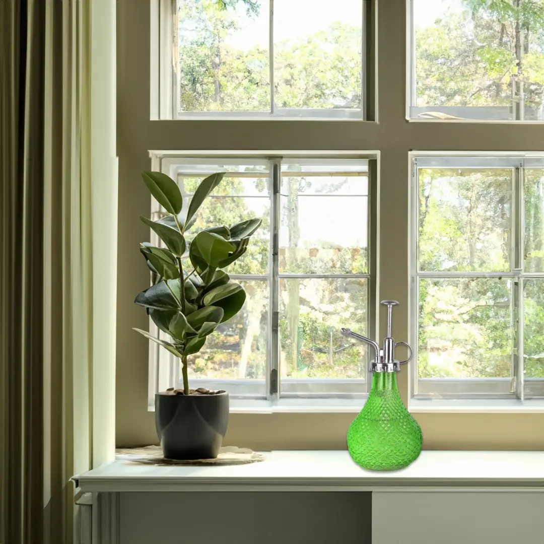 Esschert Design Plantenspuit Glas 20,5 cm - Smaragdgroen