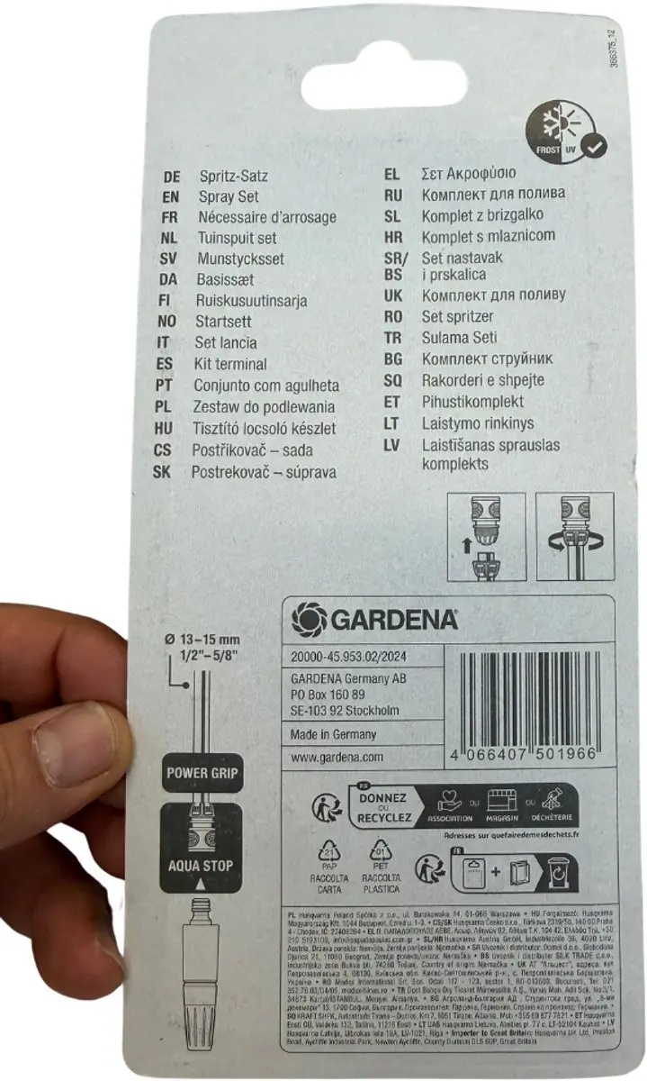 Gardena Tuinspuitset met Waterstop
