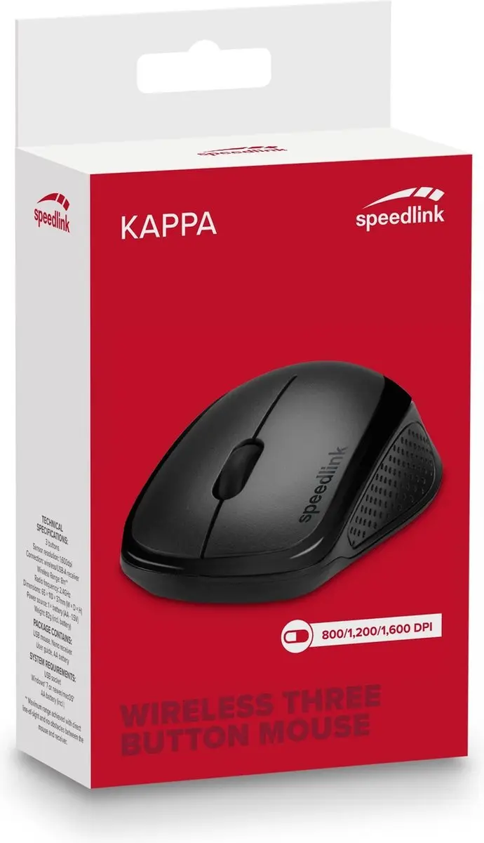 Speedlink Kappa Wireless USB Muis - Zwart - afbeelding 6 van 6