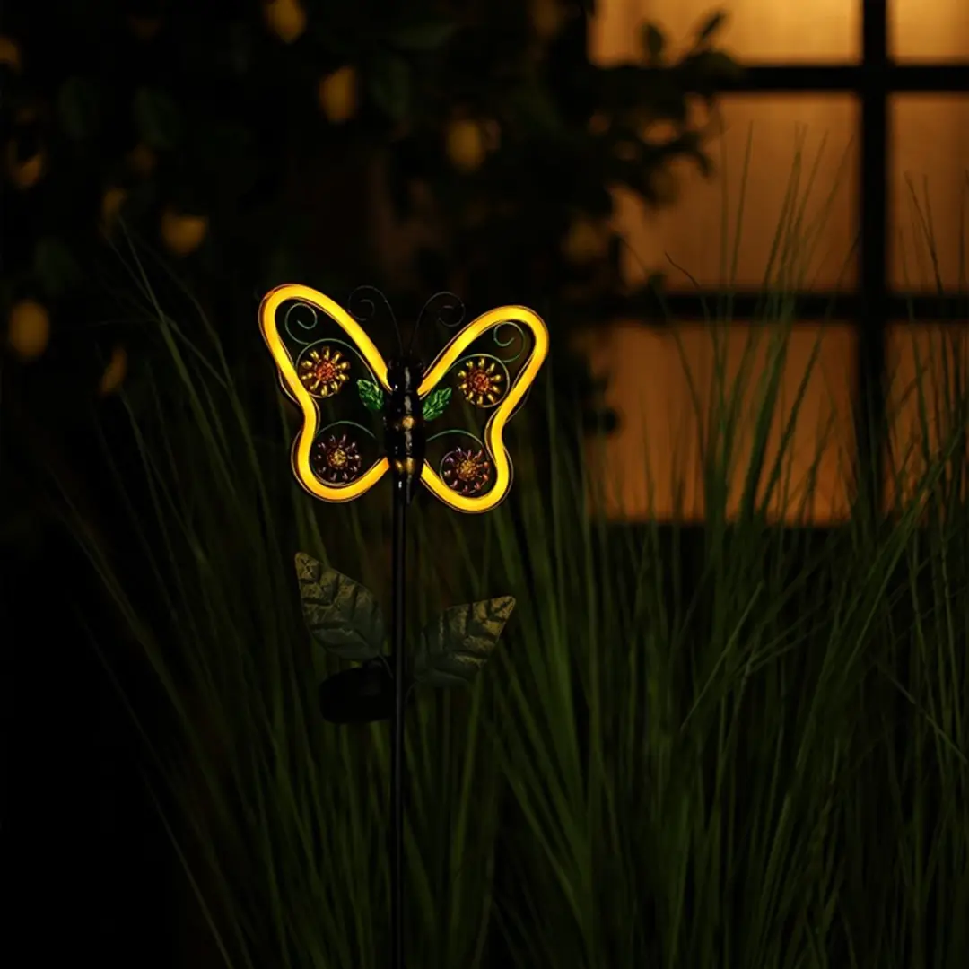 Countryfield Tuinsteker Butterfly Neon Tube - H92cm - Multicolor