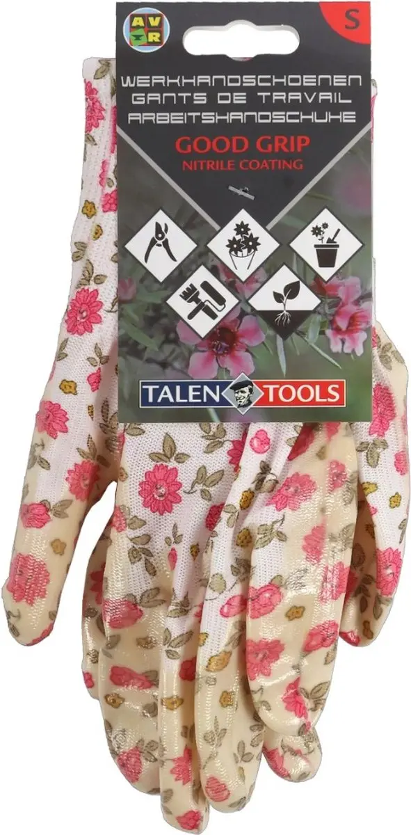 Talen Tools Werkhandschoenen Tuin Nitrilcoating Roze S