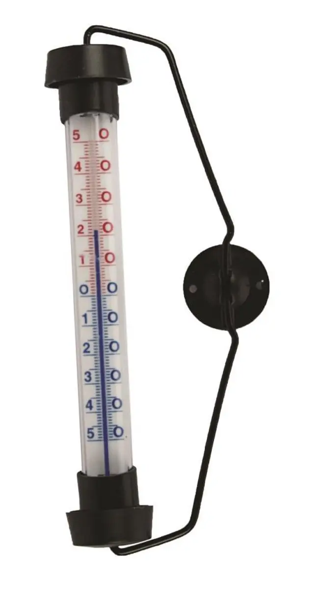 Talen Tools Raamthermometer Min/Max 19cm - Zwart