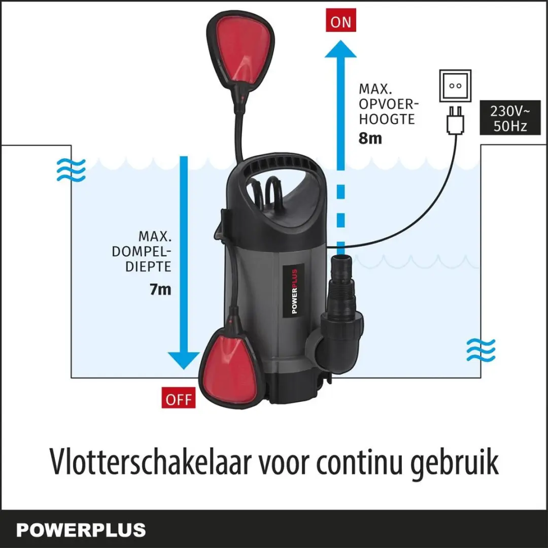 Powerplus Dompelpomp POWEW67906 750W - 13.000 l/u