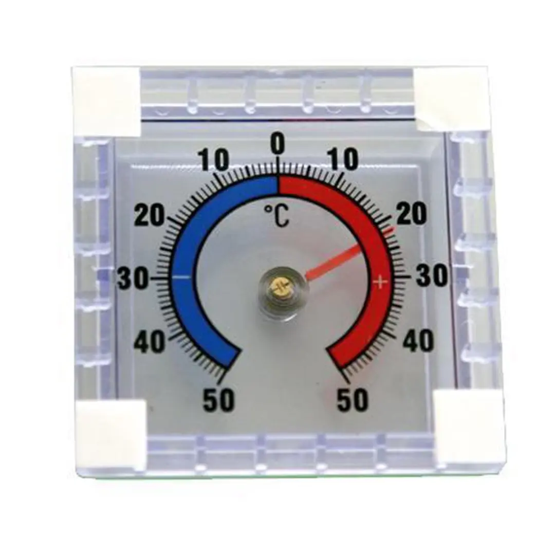 Talen Tools Raamthermometer Zelfklevend Min/Max 7,5x7,5cm - Meerkleurig