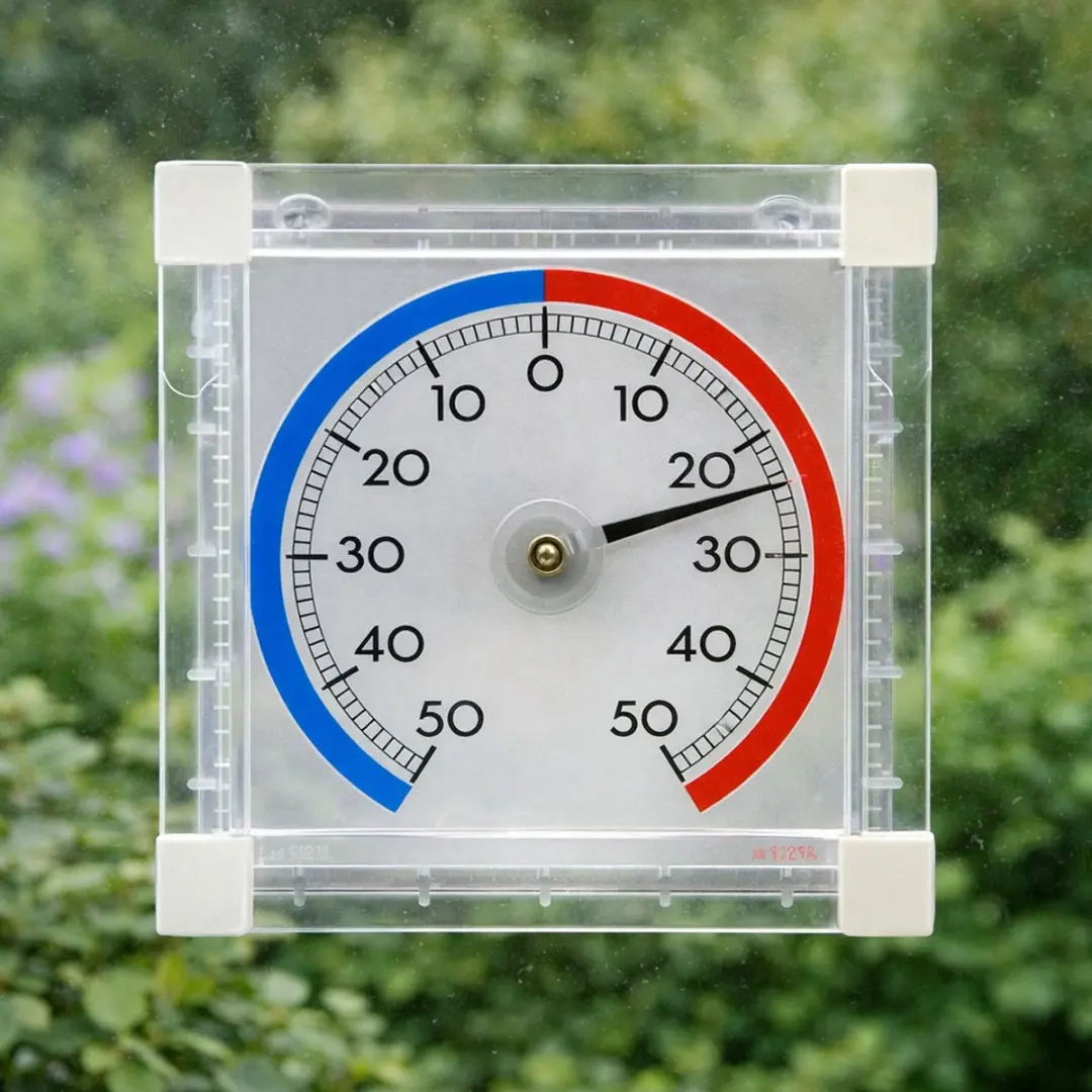 Talen Tools Raamthermometer Zelfklevend Min/Max 7,5x7,5cm - Meerkleurig