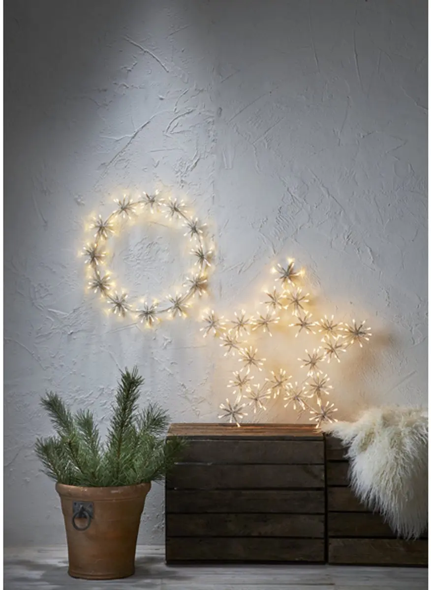 Star Trading Flower Ring Decoratieve Buitenkrans - 120 LED Warm Wit - Ø50cm
