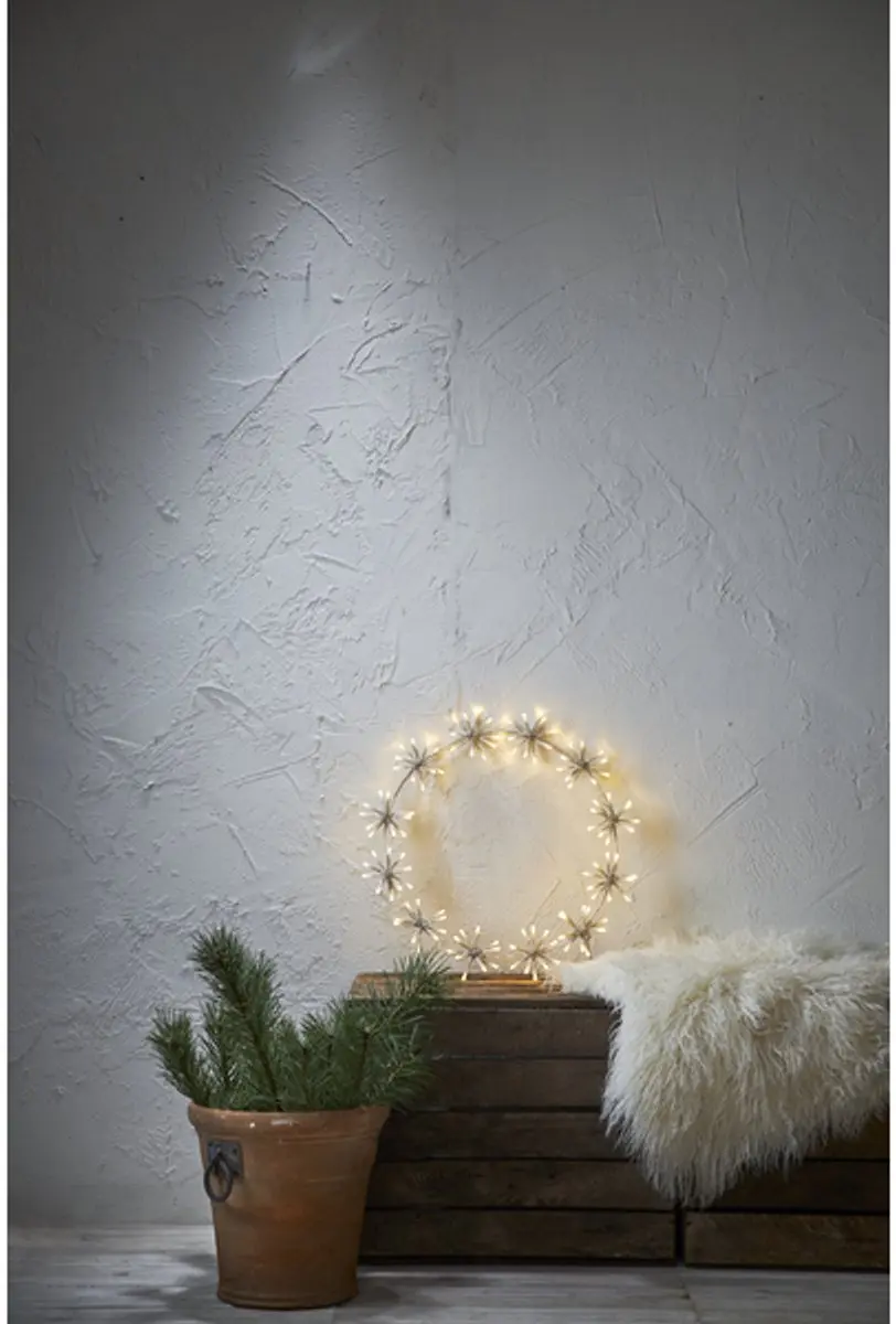 Star Trading Flower Ring Decoratieve Buitenkrans - 120 LED Warm Wit - Ø50cm