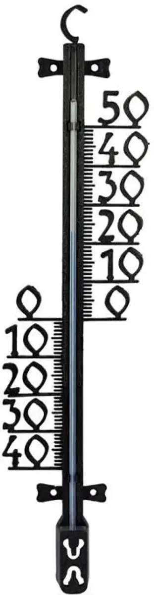 Talen Tools Buitenthermometer 25cm - Min/Max - Zwart