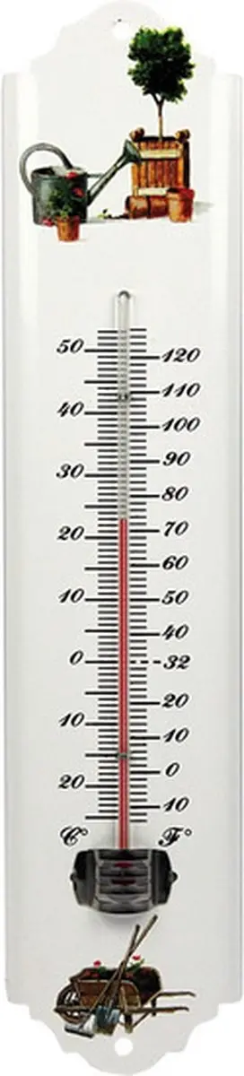 Talen Tools Metalen Thermometer Set - 2 Stuks 30cm Wit