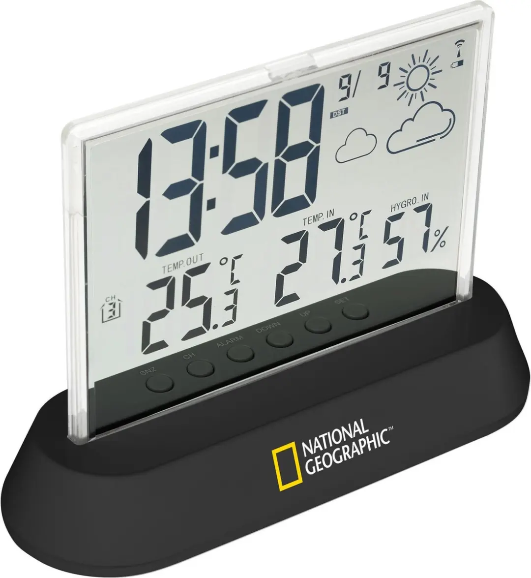 National Geographic Weerstation Transparant - Draadloos met buitensensor