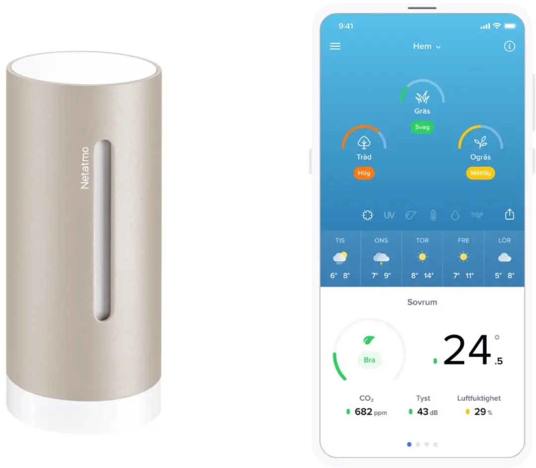 Netatmo Slim Weerstation Indoor Pack 2.0 - CO2 & Luchtkwaliteit - Sand