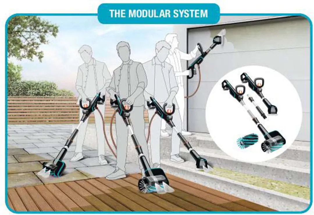Gardena Rolborstel Universal AquaBrush - Blauw/Grijs