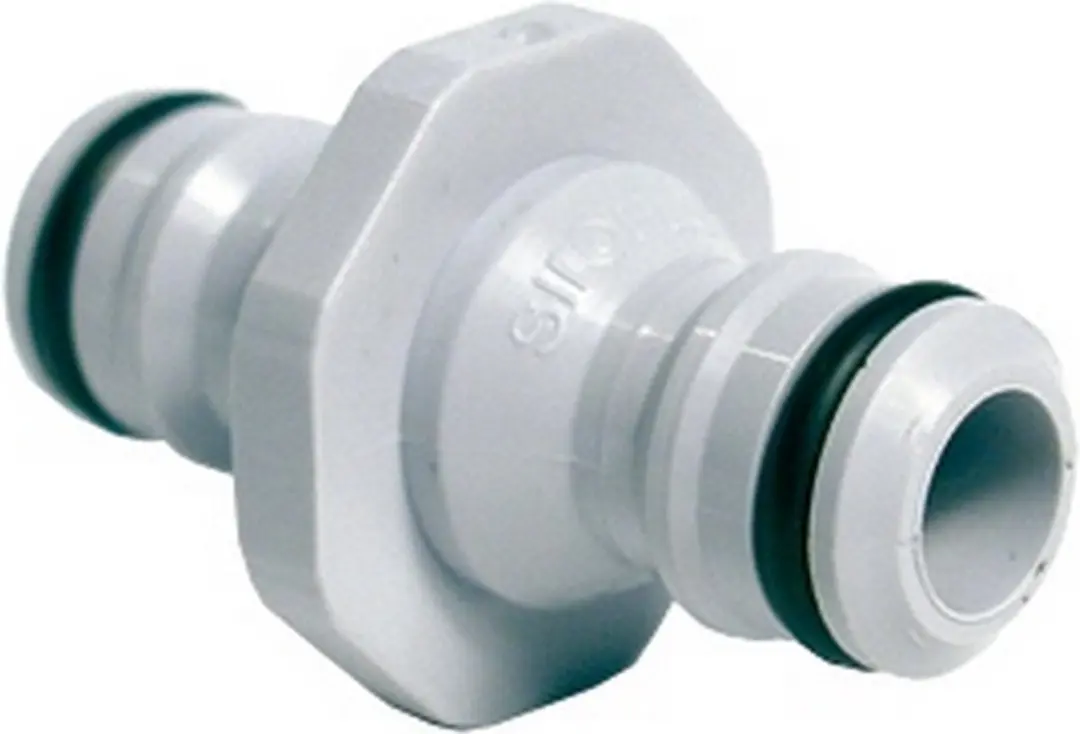 Talen Tools Dubbele Tuinslangnippel PVC