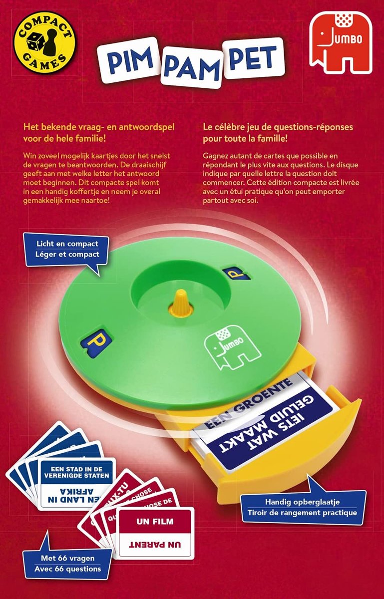 Jumbo - Pim Pam Pet Reiseditie - Compact Reisspel - spel vanaf 8 jaar
