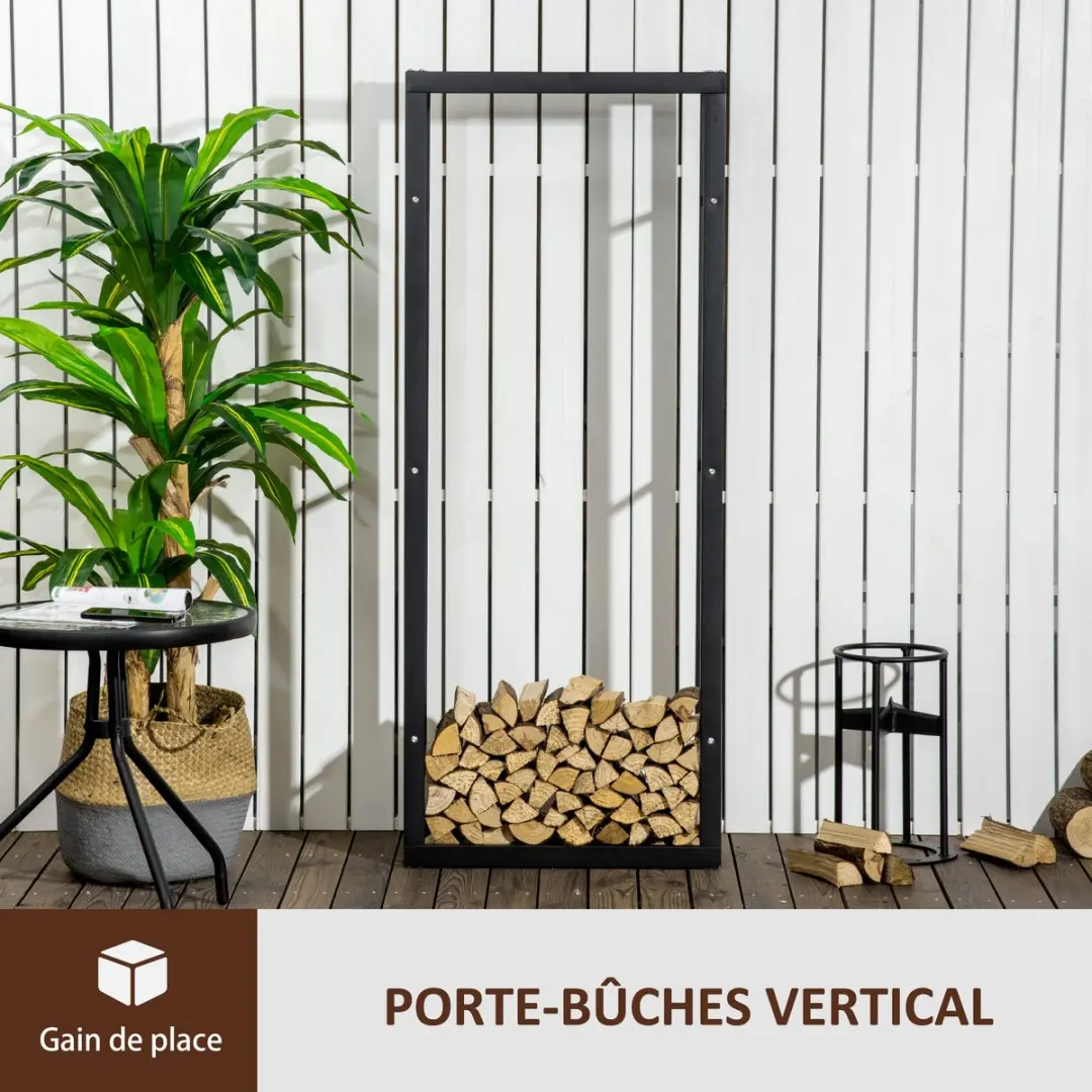Homcom Vuurhoutrek Metaal 60x25x150cm - Zwart