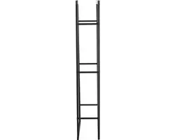 Homcom Vuurhoutrek Metaal 60x25x150cm - Zwart