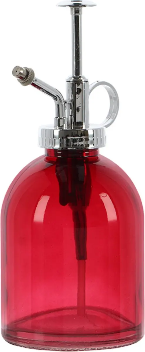 Esschert Design Plantenspuit Glas 18,5 cm - Kersenrood