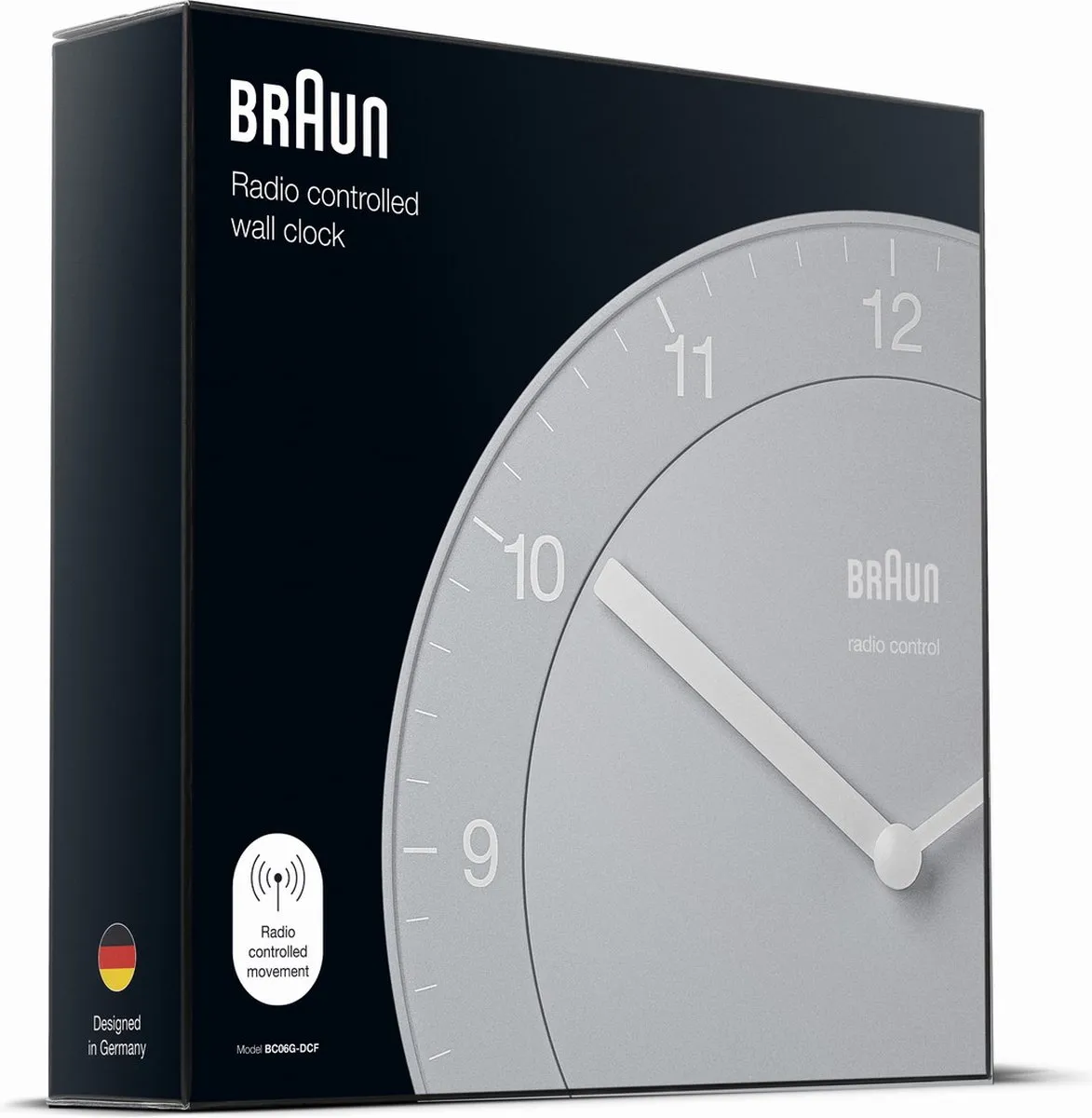 Braun BC06G-DCF Wandklok - Radiogestuurd - Grijs