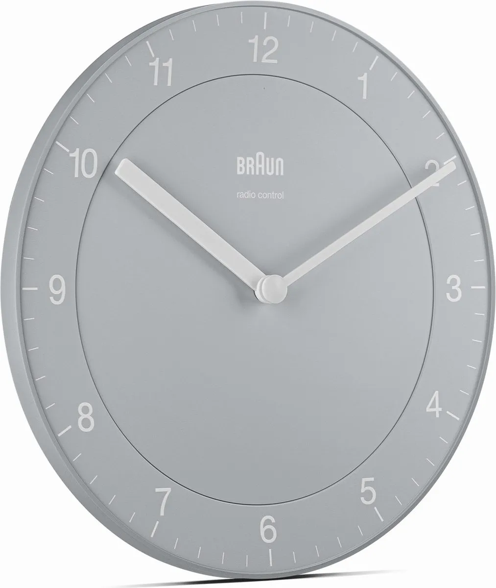 Braun BC06G-DCF Wandklok - Radiogestuurd - Grijs
