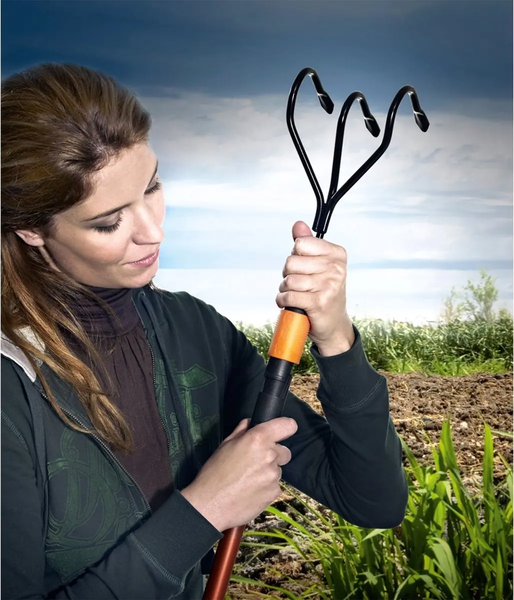 Fiskars Quikfit Drietand Hark - 3 Tanden