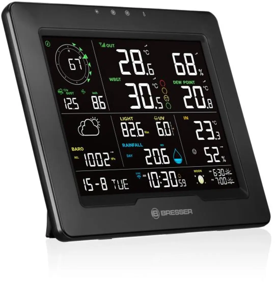 Bresser Sahara TB Weerstation 8-in-1 - Wit/Zwart