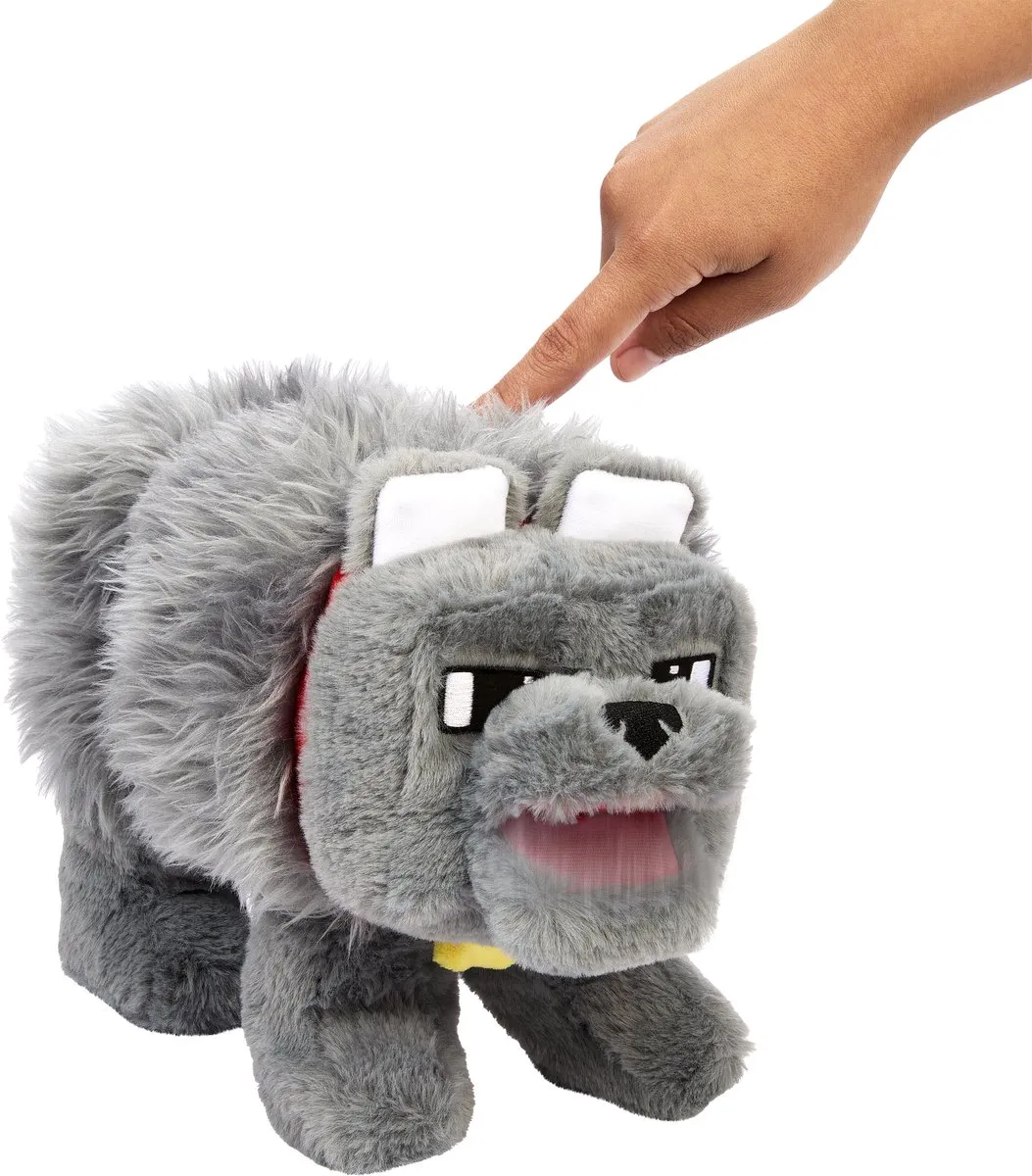 Mattel A Minecraft Movie Knuffel Figure Dennis the Wolf 20 cm Knuffeles