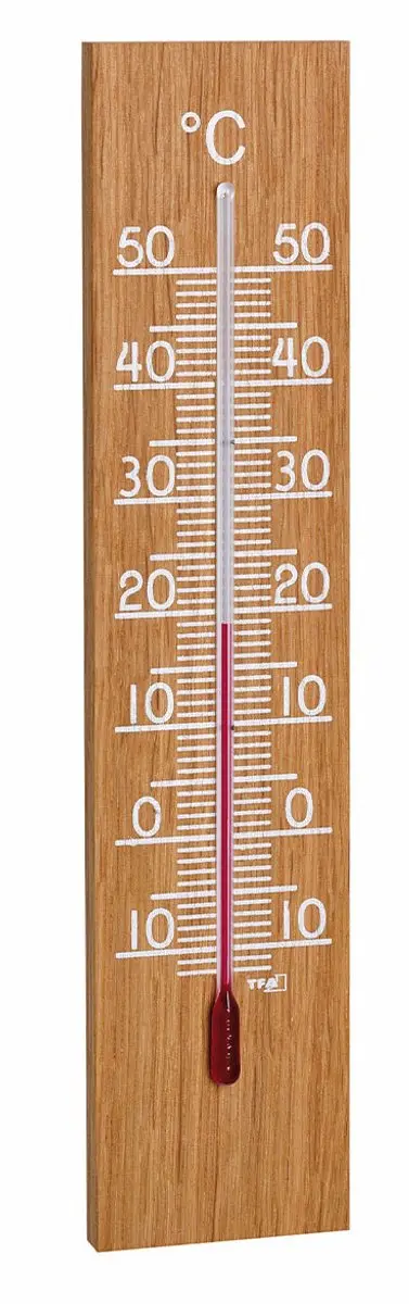 TFA Dostmann Analoog Binnen Thermometer Eikenhout 20x5cm