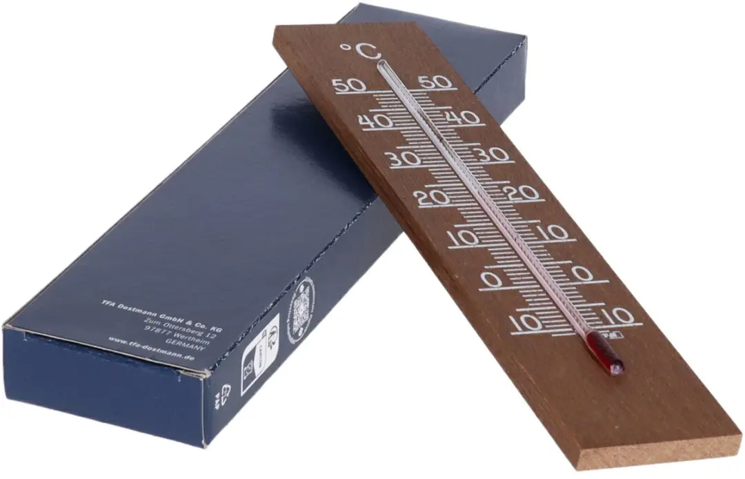 TFA Dostmann Analoog Binnen Thermometer Eikenhout 20x5cm