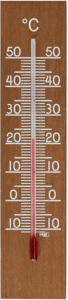TFA Dostmann Analoog Binnen Thermometer Eikenhout 20x5cm