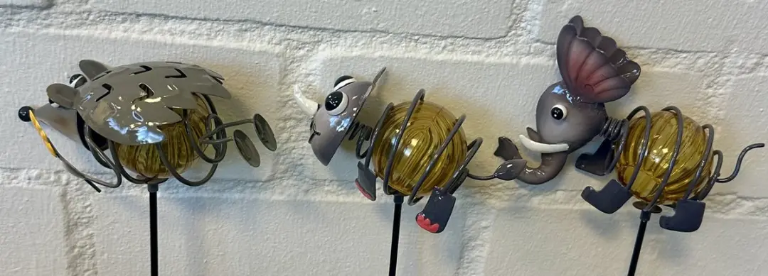 Impuls Tuinstekers Olifant Nijlpaard Egel - 3 Stuks Meerkleurig