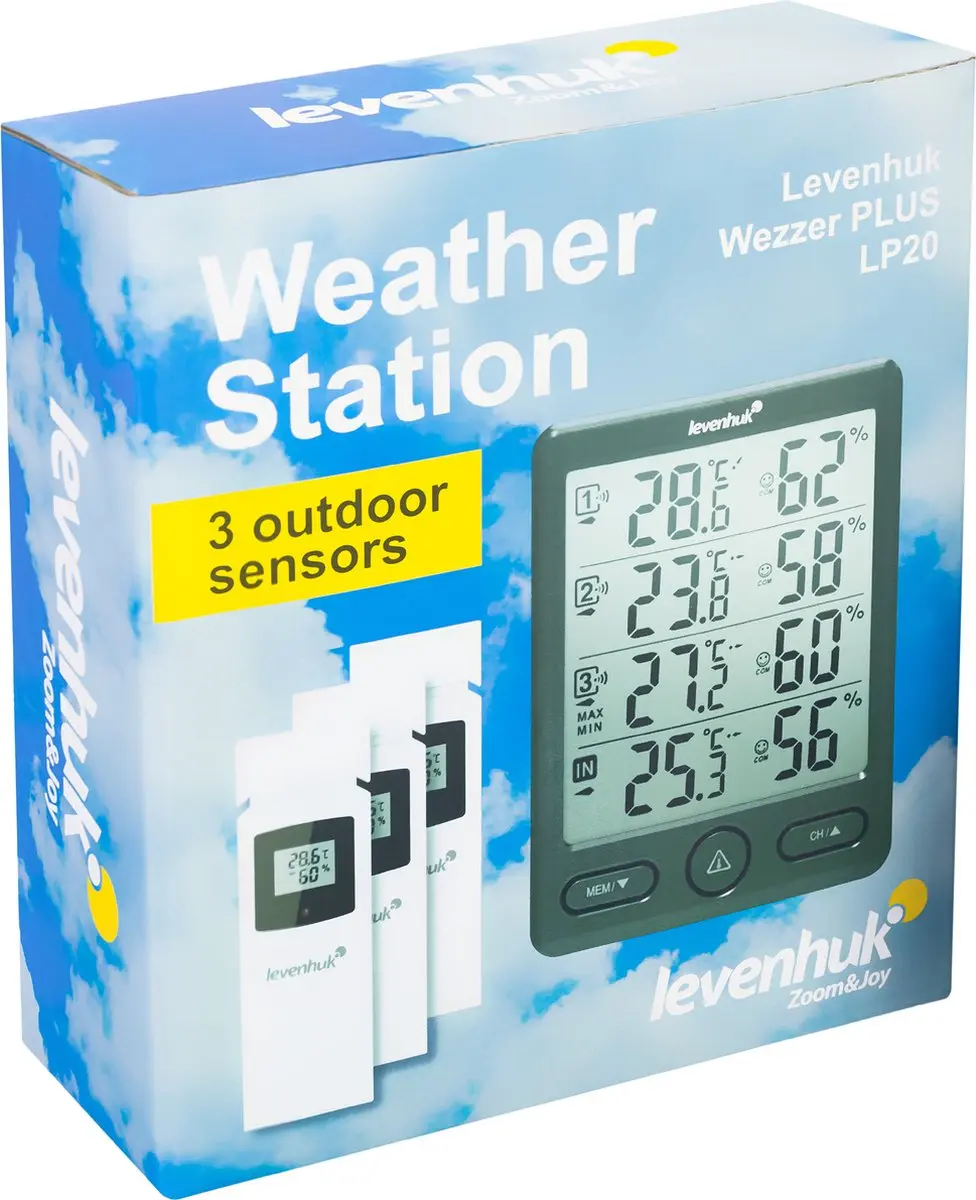 Levenhuk Wezzer PLUS LP20 Weerstation - Wit/Zwart