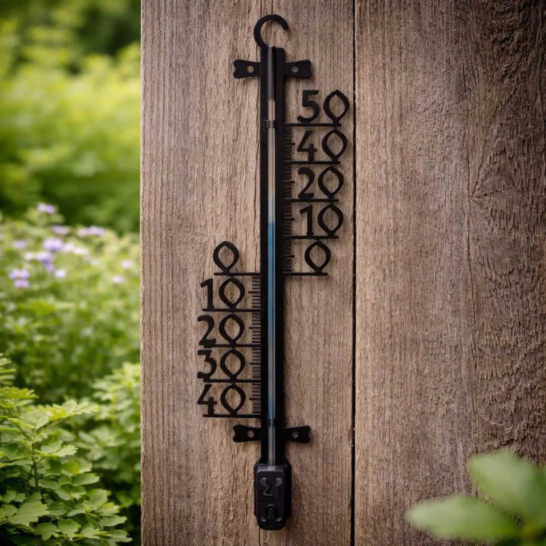 Talen Tools Buitenthermometer Kunststof - 47 cm - Zwart